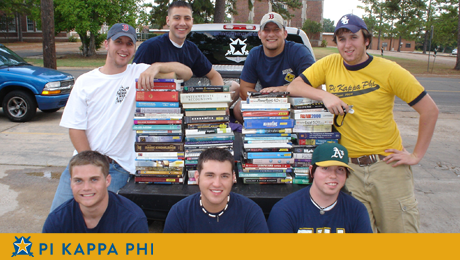 Pi Kappa Phi donates used books to NSU art department