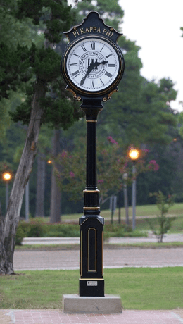 Pi Kappa Phi Clock commemorates chapter's 50 year anniversary