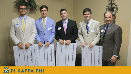 Four Pi Kappa Phi members named “Extra Mile Scholars;” awarded $3,800 in scholarships