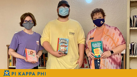 Pi Kappa Phi partners with NSU College of Education for childhood literacy project